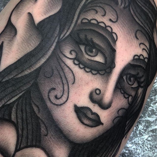 Wee details shot from yesterday, day of the dead version of Shaun's