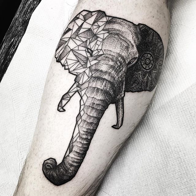 Sacred Geometry Geometric Elephant Tattoo Best Tattoo Ideas