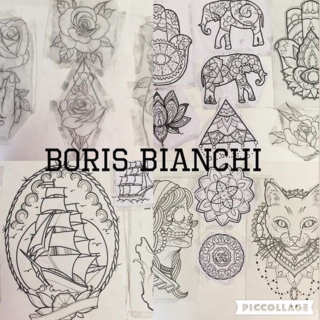 This is the smallest selection of a whole book full of ready-to-tattoo designs that @borisbianchi has drawn up. Sometimes you want a tattoo but don&039;t know what you want- come check his book out and you&039;ll find something! You can check out more of his work out on his Instagram, go give him a follow! tattoo tattooideas tattoodesign tattoosketch tattooinspiration tattooartwork miami guest roses traditionaltattoo pattern edinburgh edinburghtattoo studioxiii