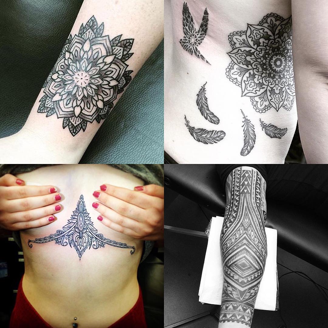 Precision tattooing by @marcd4life - go check his work out and give him a follow. If this is a style you are looking for, get in touch! mandala mandalatattoo tribal polynesian underboob feathertattoo blackandgrey blackwork pattern edinburgh edinburghtattoo southafrica studioxiii tattoo lines