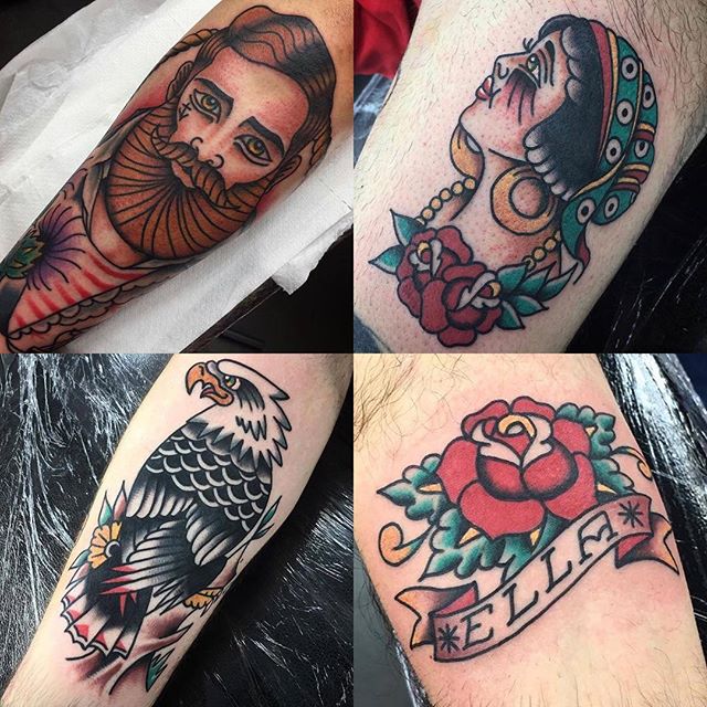 The best solid traditional by @rvltattoo go follow him! colour clean bold oldstyle lines solid oldschool boldwillhold madetolast edinburgh studioxiii edinburghtattoo scotland thebesttattooartists