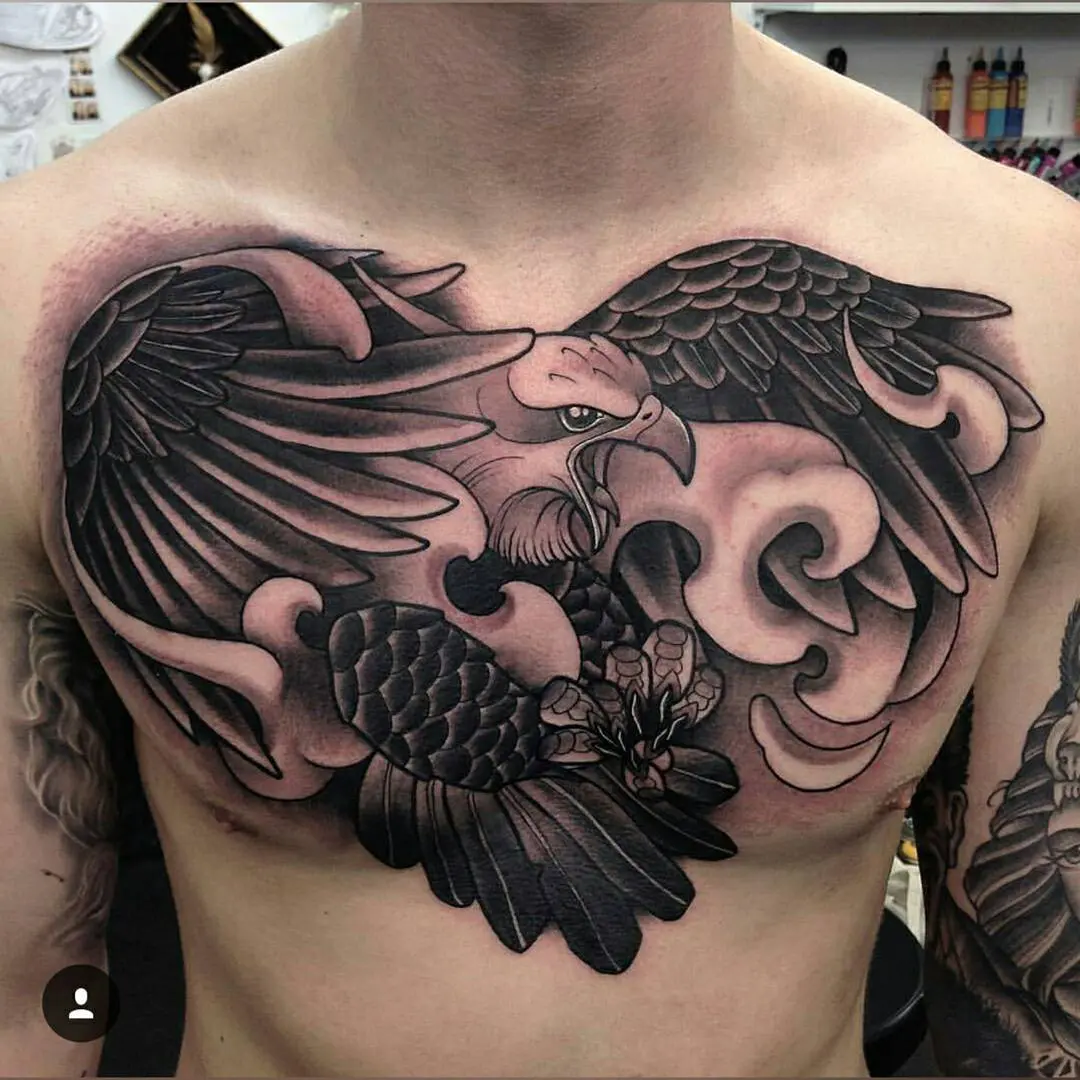 250 Mens Chest Tattoo Pieces Designs Ideas 2023 Images Gallery