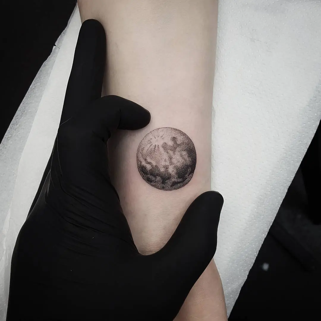 Small Full Moon Temporary Tattoo (Set of 3) – Small Tattoos