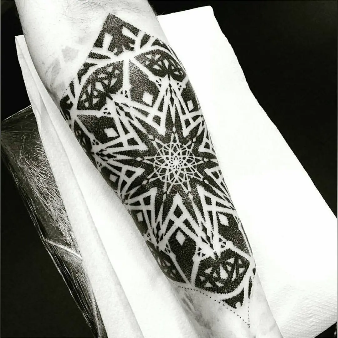 mandala forearm tattoo design