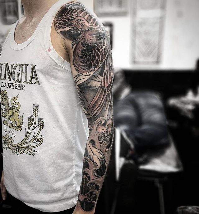 Almost finished with this sleeve here at In .artists . ⋆  Studio XIII Gallery