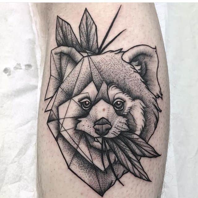 Geometric panda tattoo (mine) - 9GAG