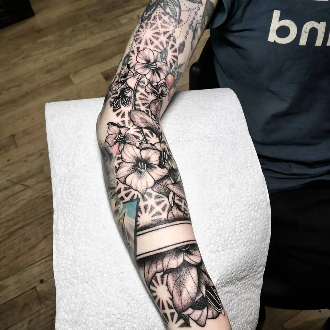 part of a sleeve im working on was a challenge to incorporate all the  clients ideas