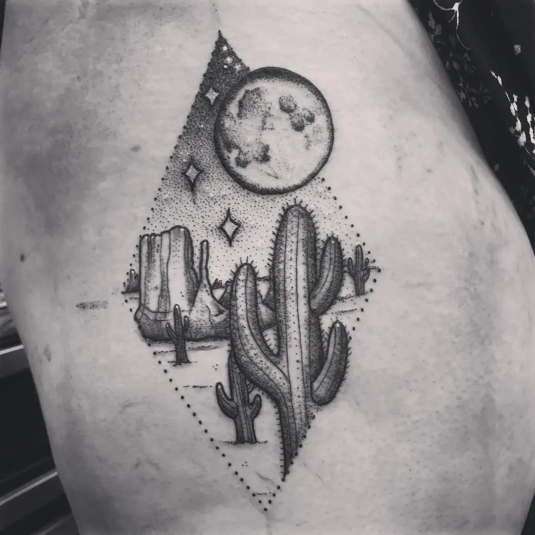 Desert landscape tattoo  Tattoogridnet