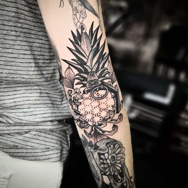 8 Fun And Solid Pineapple Tattoos  Tattoodo