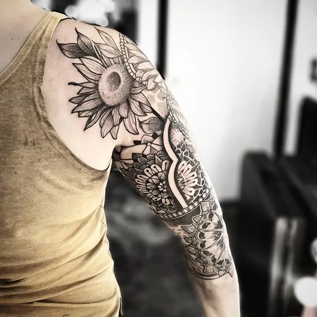 Floral Half Sleeve  Best Tattoo Ideas For Men  Women