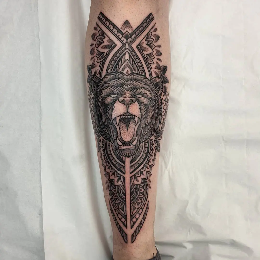 Dotwork Tattoo Design Stylized Wolf Face With Dream Catcher Han  Illustration 58757310  Megapixl