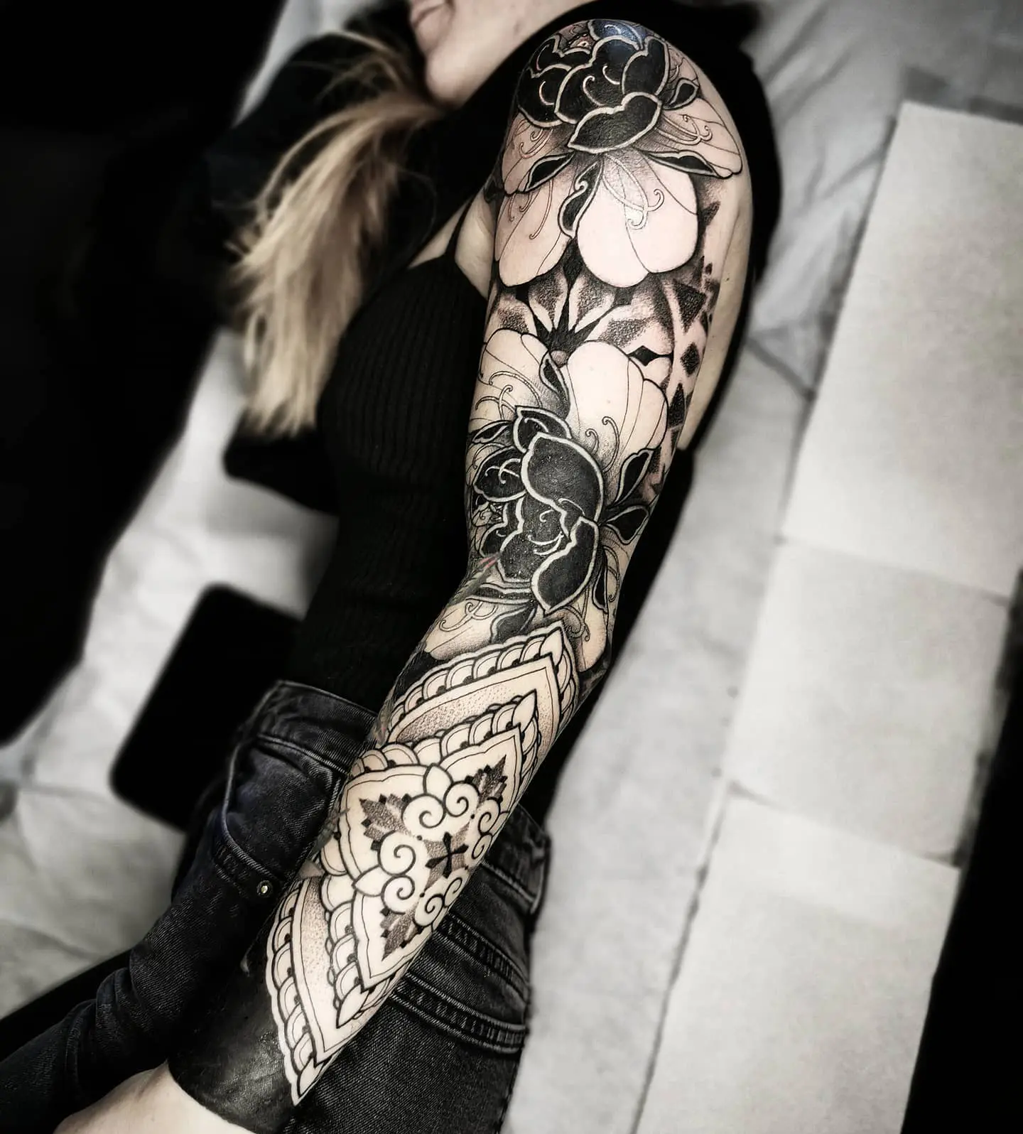 Don Myers Denver tattoo artist has both arms with art work in Denver on  April 17 1974 Myers has operated tattoo parlor for the past two years and  says 70 per business