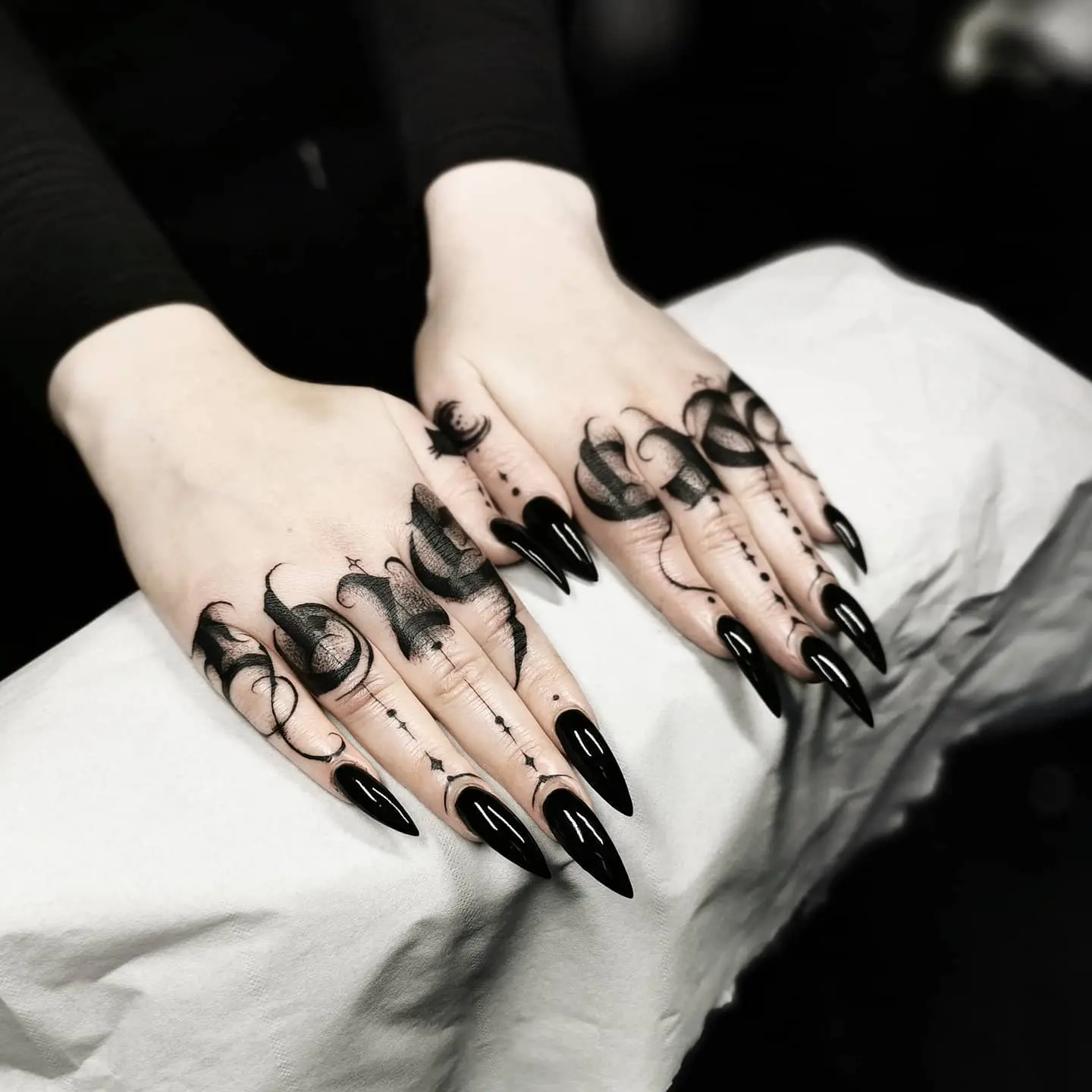 25pcset Dark Gothic Finger Arm Temporary Tattoo Stickers Men Women Neck  Black Waterproof Line English Cool Art Faux Tatouage  Temporary Tattoos   AliExpress