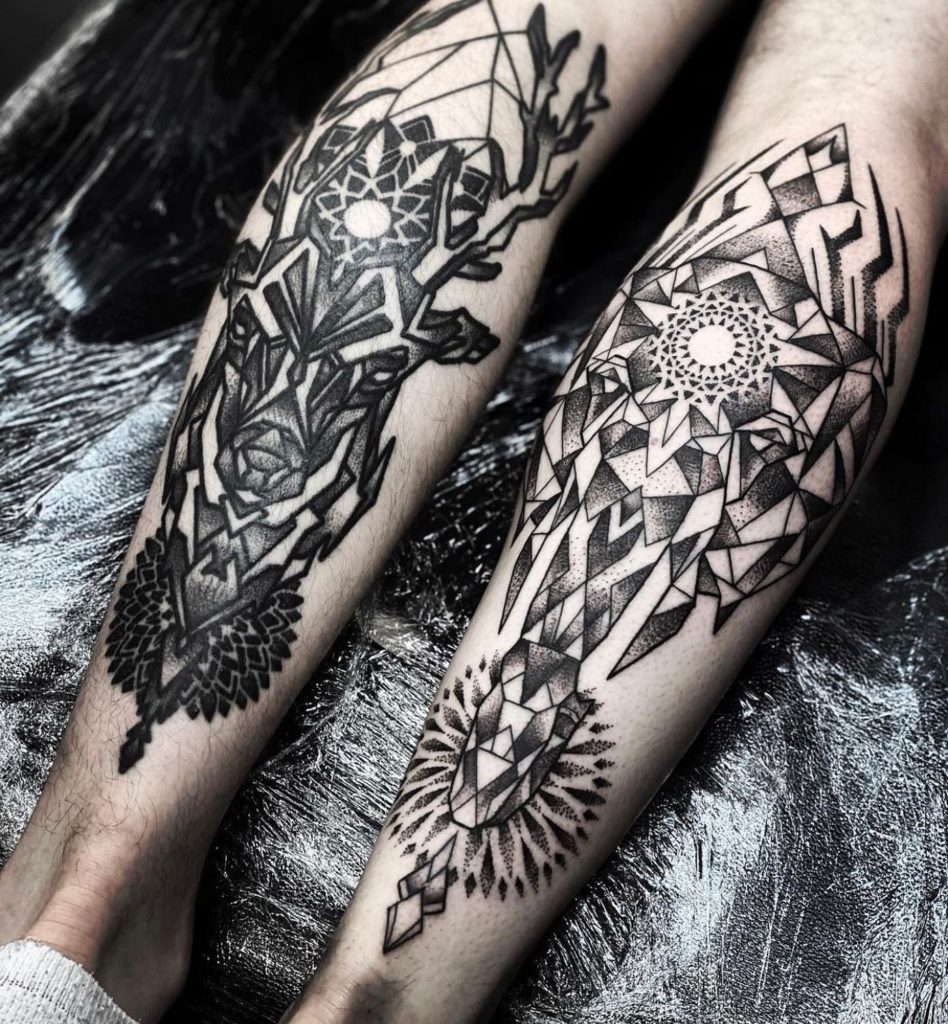 Matching calves design from marcdiamondtattoo 💥 • We currently have ...