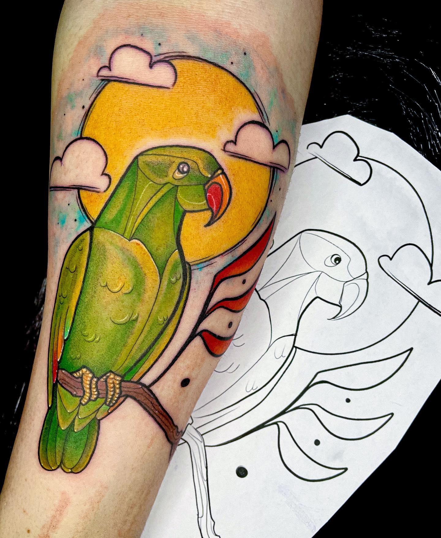 Le parrot 🦜 for tomphillips.19 
Done at studioxiiigallery 

                             