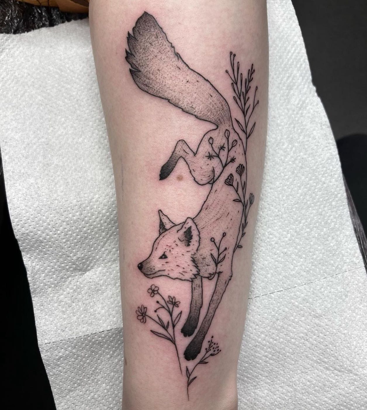 Beautiful fox tattoo by our resident sungazerink 🦊 If you would like to  get tattooed by Karolis, then please message him directly for a quote or  fill out the tattoo enquiry form