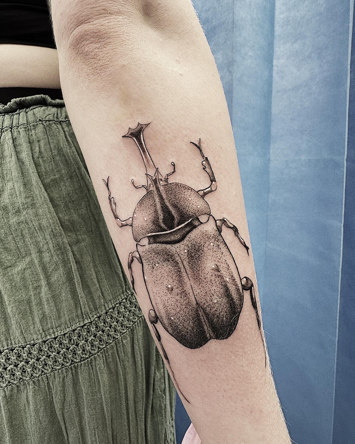 Rainbow king stag beetle by Sanches - Joya tattoo collective Sydney : r/ tattoos