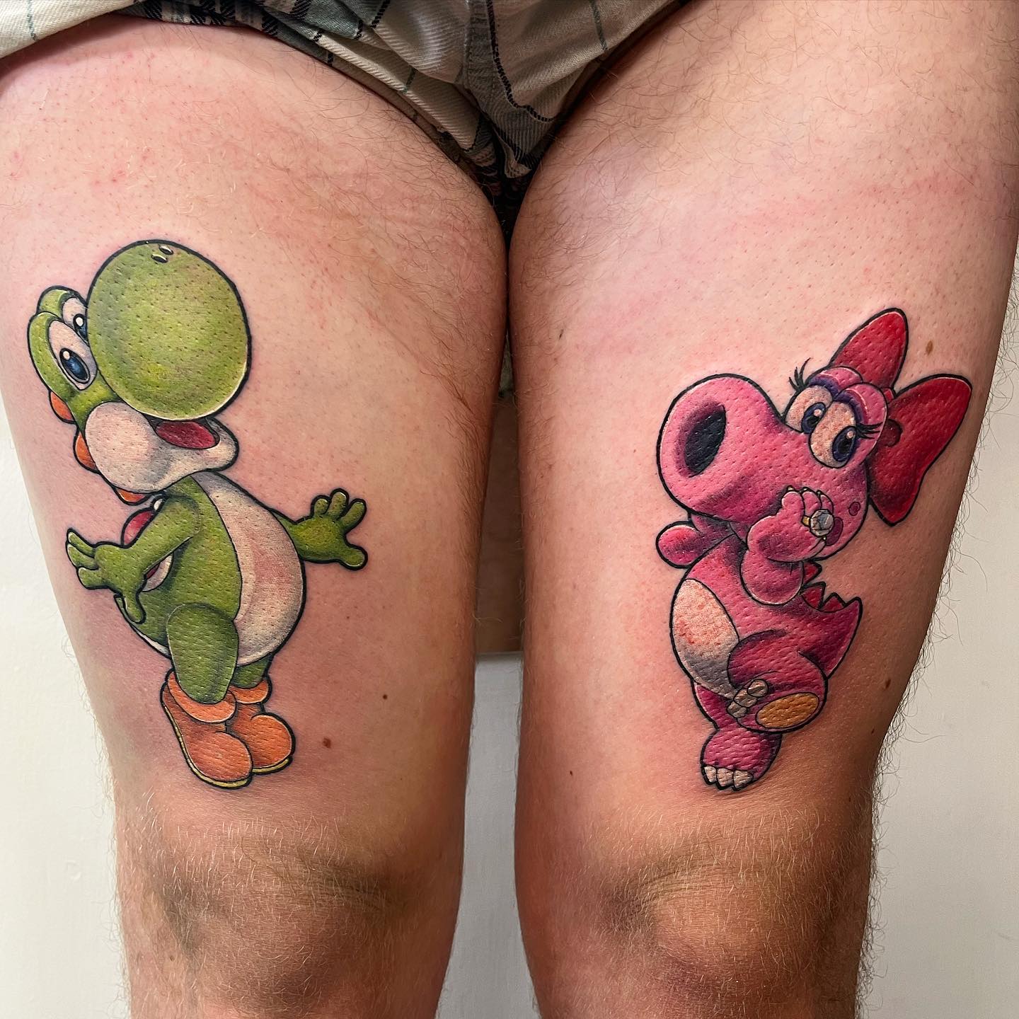 Yoshi and Birdo in one session for the most lovely Alan thank you so much, I had such a lovely day chatting and tattooing these guys. They are so fun!

              