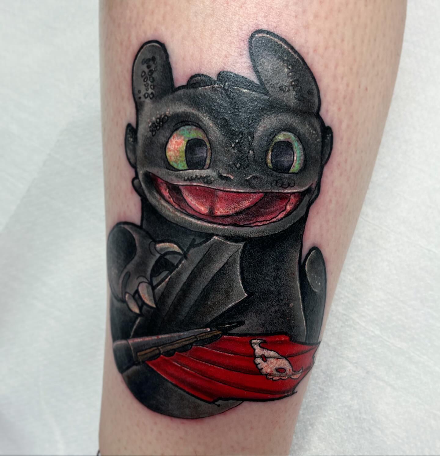 My very first tatto is toothless! (the red fin will be added in the  future!) : r/httyd